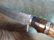 N113 Couteau fixe Nazarov damas / mammouth